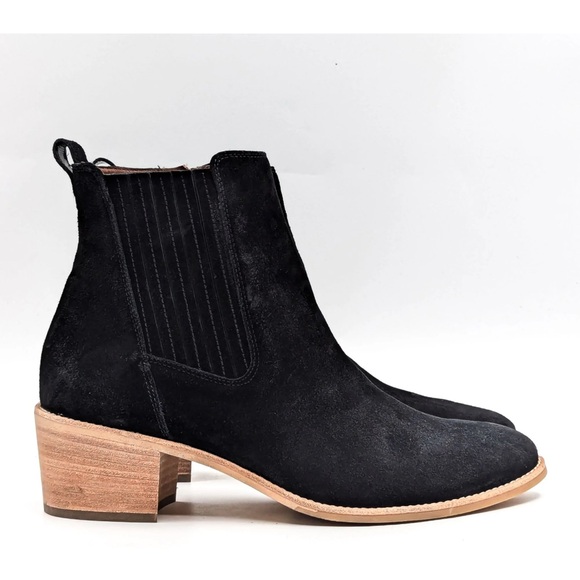 New without box PAUL GREEN WOMEN SANTE COWBOY ITALIAN BLACK SUEDE BOOTS SIZE main image 0